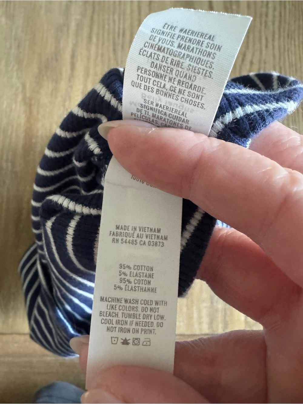 Aerie Blue and White Striped Tank Top - Picture 3 of 4
